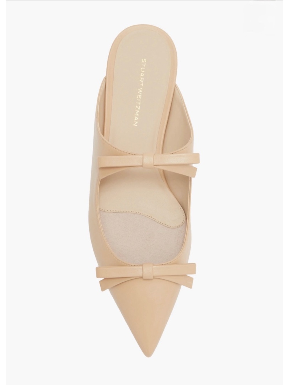 New Stuart Weitzman Reese Flat Slide Golden Beige Sz 9.5 - Picture 2 of 13